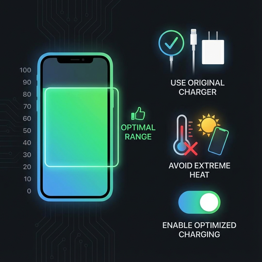 iPhone charging best practices infographic