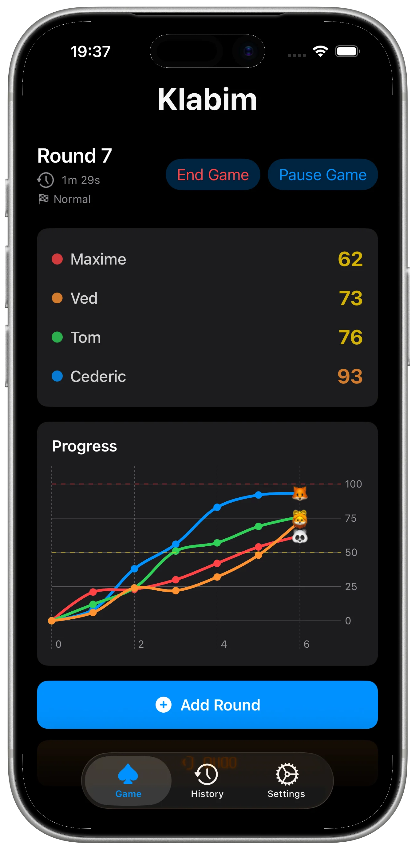 Klabim app screenshot 2