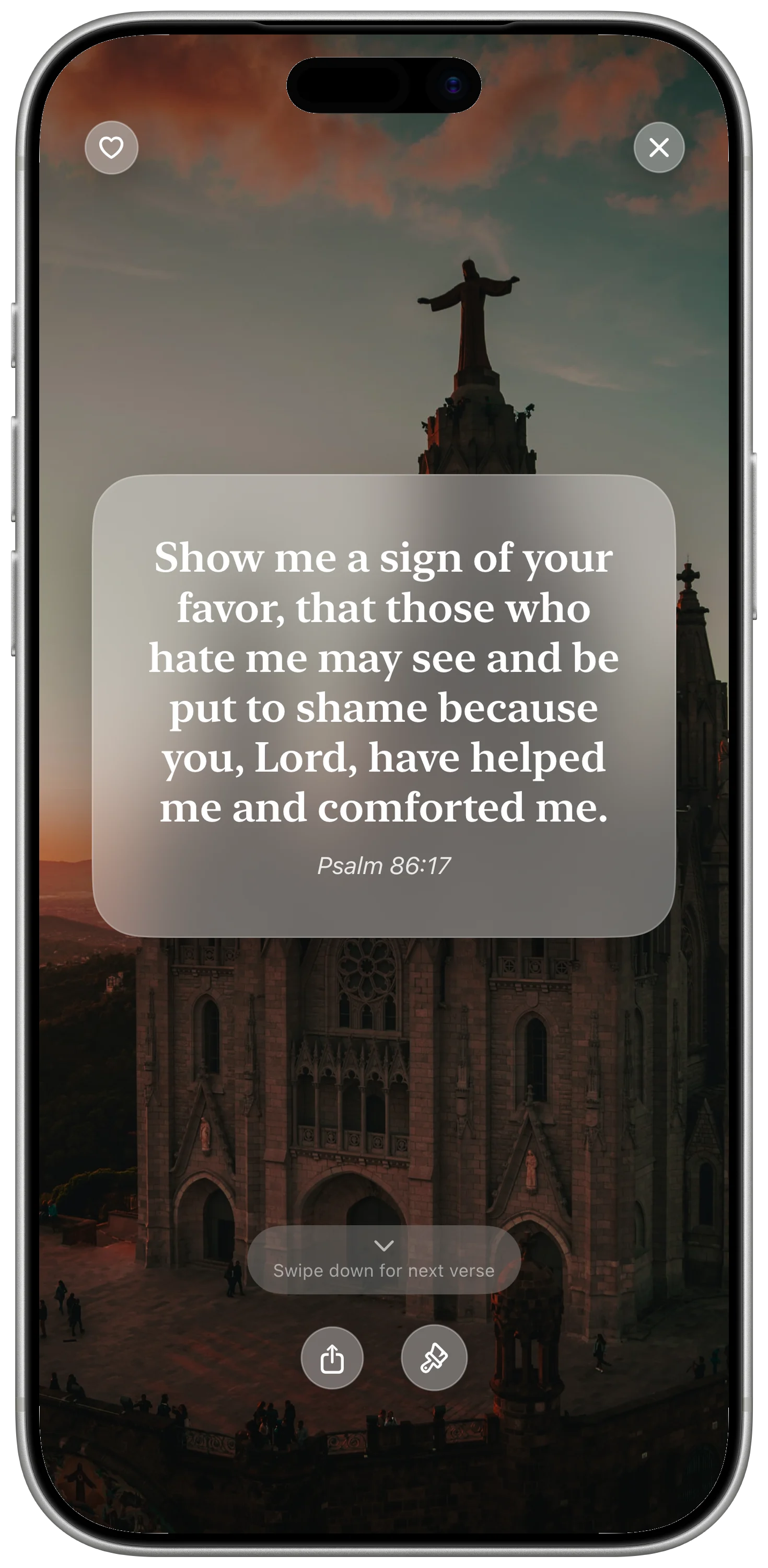 BibleVerse Journal daily verse screen