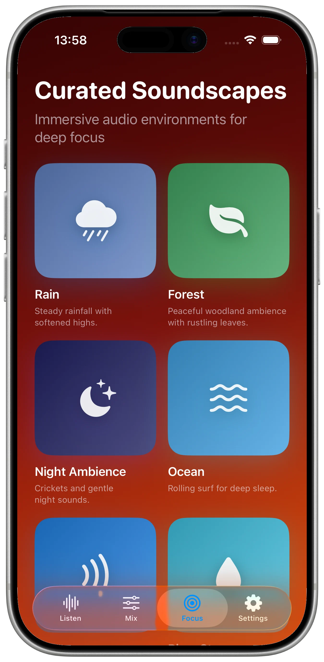 Deep Focus Noise Pro app screenshot 2