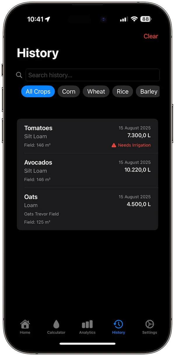 Irrigation Calculator Pro app screenshot 6