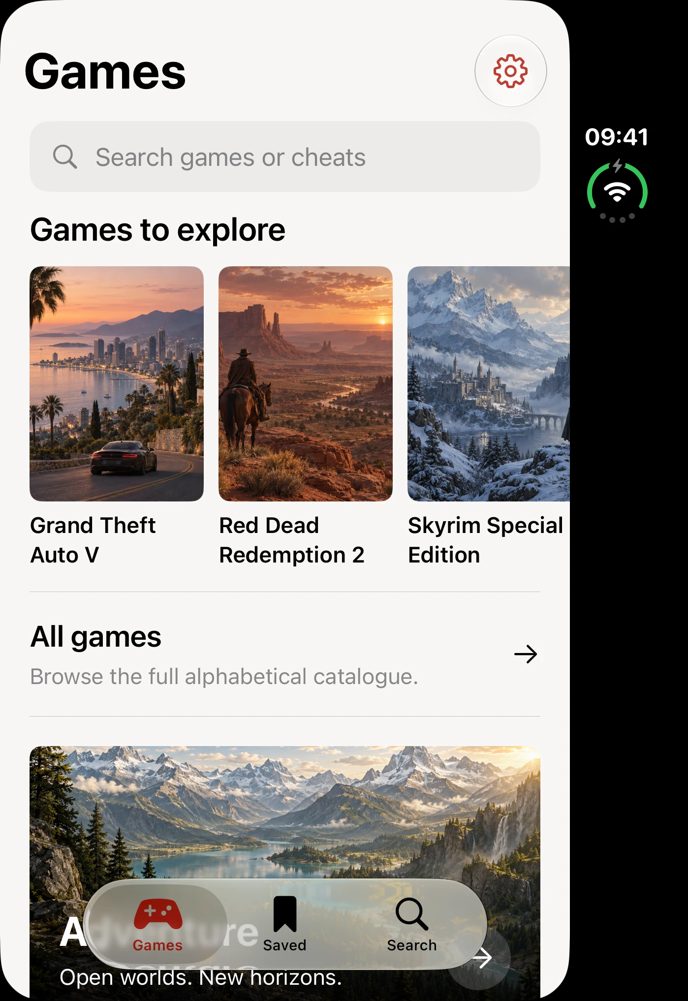 Master Cheats game library running on iPhone Duo