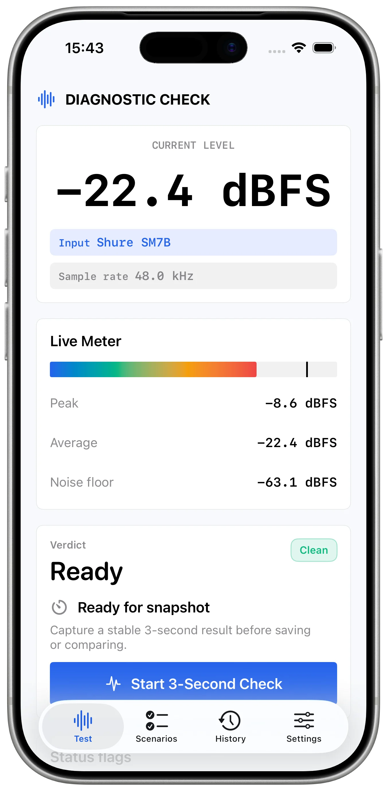 Mic Test Studio: Audio Check app screenshot 1