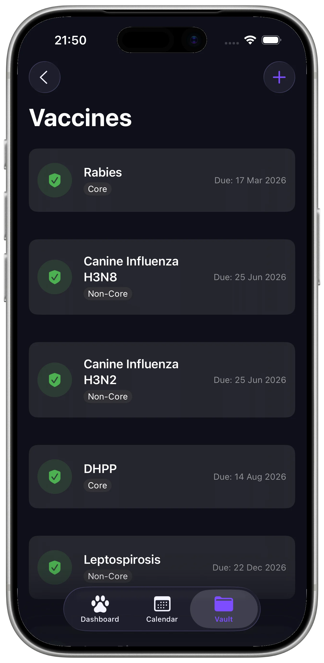PetLog AI Health Tracker symptom log screen