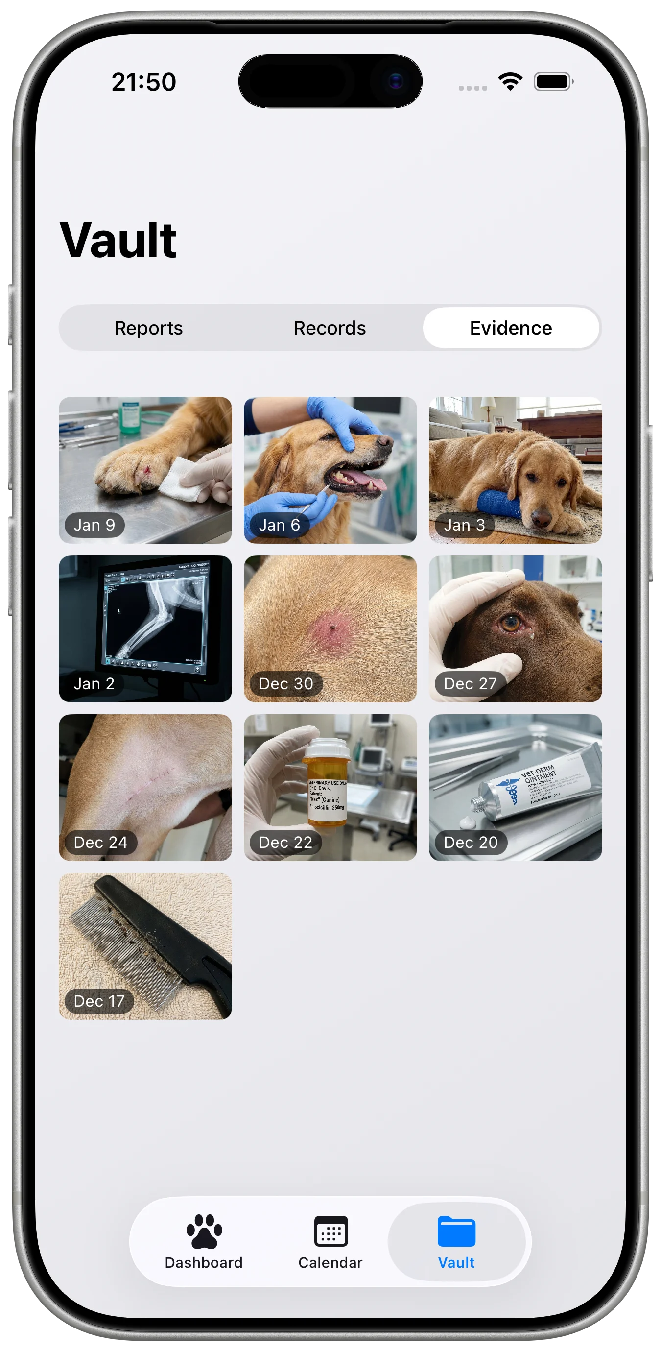 PetLog AI Health Tracker settings screen