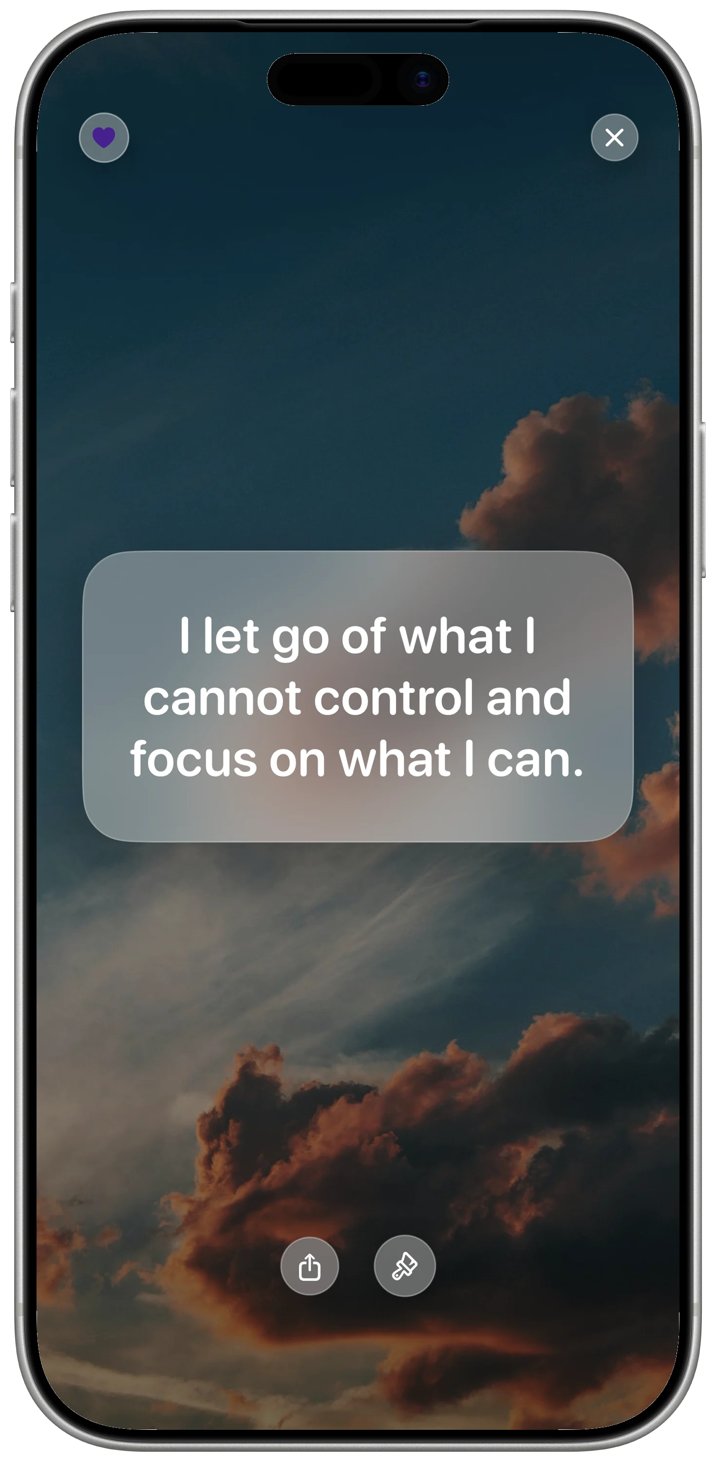 PureMind Affirmations daily affirmation screen