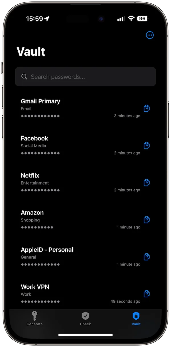 StrongPass Password Generator app screenshot 3