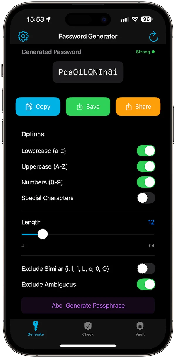 StrongPass Password Generator app screenshot 6
