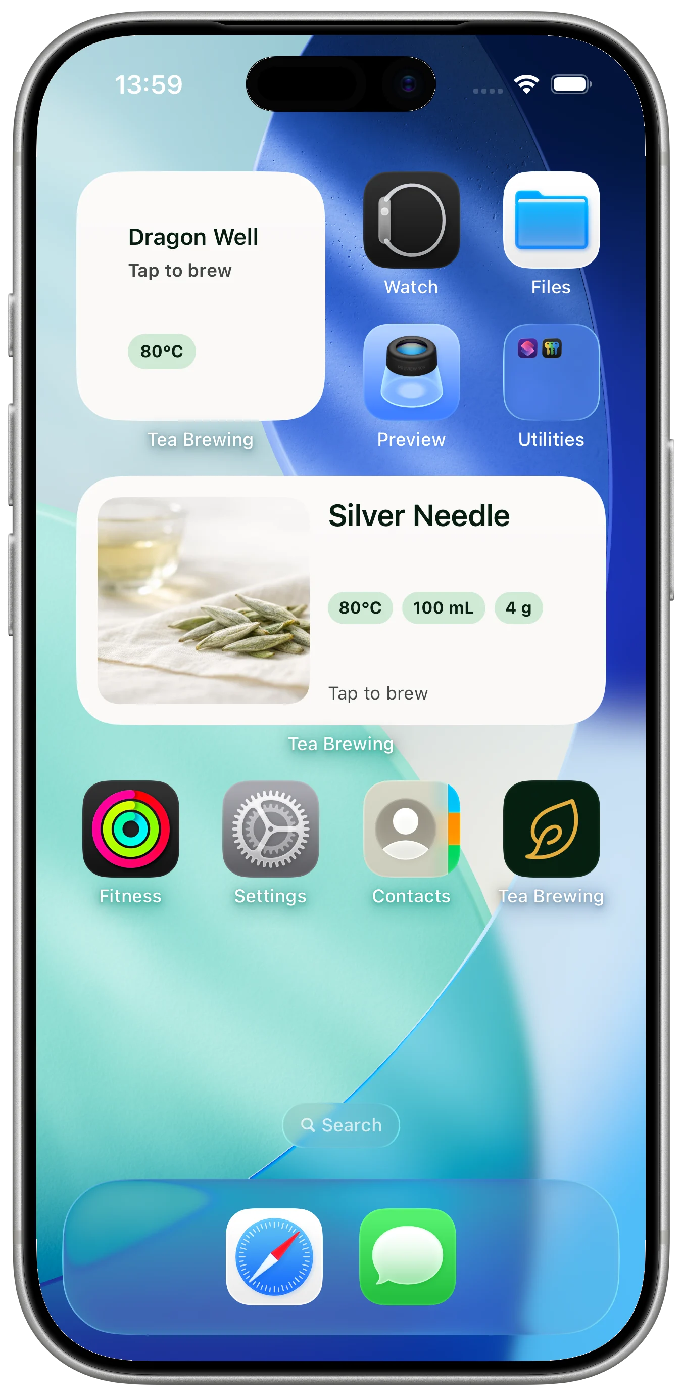 Tea Brewing Master favorites screen