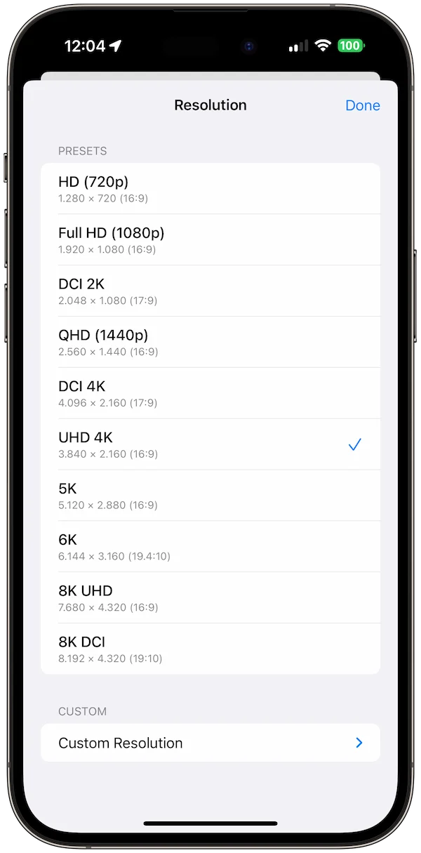 Video Size Calculator Pro app screenshot 4